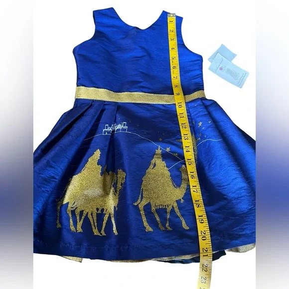 NWT FIVELOAVES TWOFISH x Nordstrom Girls 3 Blue Sleeveless Dress Made in CA, USA - Picture 8 of 11